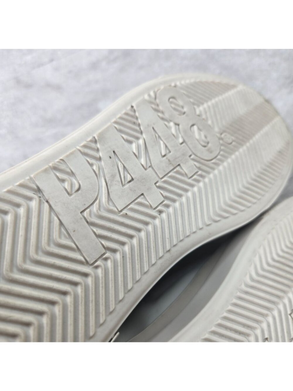 P448‎ Sporty Lace Up Sneaker White Leather Athletic Streetwear Zip Skater Shoes - Picture 13 of 15